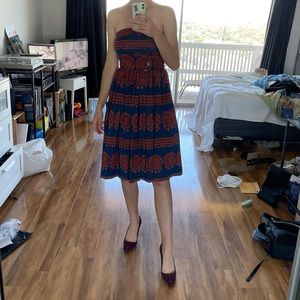 Anthropologie strapless dress